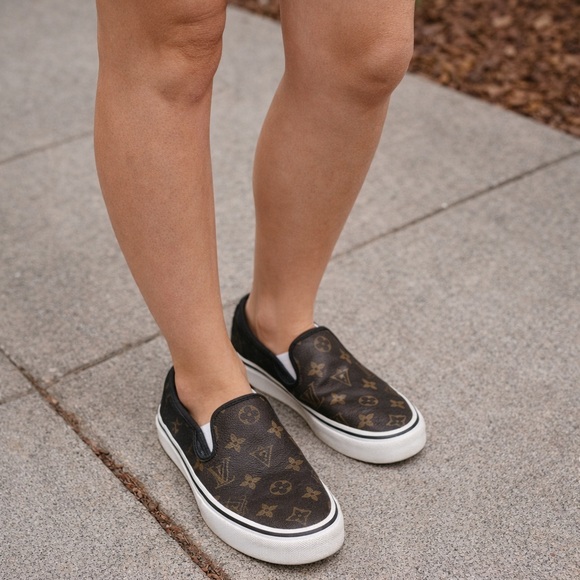 Louis Vuitton Shoes - Louis Vuitton Brown Monogram Slip-Ons Vans
